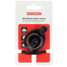 SIMSON S021200 BEL MET ELASTIEK ALLURE ZWART/ZWART OP KAART