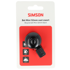 SIMSON S021229 FIETSBEL MINI 32MM VASTE BEVESTIGING ZWART OP KAART