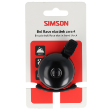 SIMSON S021231 FIETSBEL RACE MET RUBBER ELASTIEK ZWART OP KAART