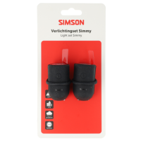 SIMSON S022024 BATTERIJ LED SET SIMMY 3 LED'S ZWART 29/13.5 LUX OP KAART