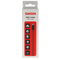 SIMSON S022070 USB KABEL VAN USB-A NAAR USB-C OP KAART SIMSON S022070 USB KABEL VAN USB-A NAAR USB-C OP KAART