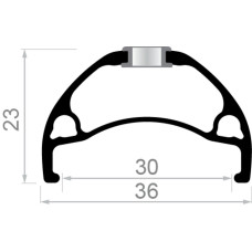 RODI BRUTUS 30 VELG 26 INCH 13G/36H DISC ZWART