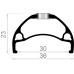RODI BRUTUS 30 VELG 28 INCH 13G/36H DISC ZWART