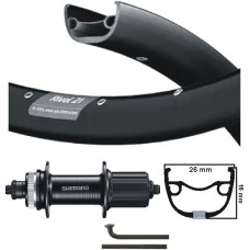 KGS ACHTERWIEL 622 SHIMANO ZWARTE VELG / SPAKEN CASSETTE 8/9/10 SPEED