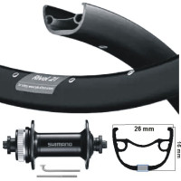 KGS VOORWIEL 28 INCH (622) VELG + SPAKEN ZWART CENTERLOCK