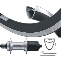 KGS ACHTERWIEL 28 INCH (622) RYDE DUTCH VELG ZW/ZILVER 8-10 SPEED UITVAL
