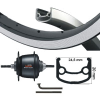 KGS ACHTERWIEL 28INCH (622) VELG EN SPAAK ZWART NEXUS 8 RB ZWART