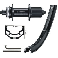 KGS ACHTERWIEL 28 INCH (622) CASSETTE 8-10V CENTERLOCK VELG EN SPAKEN ZWART