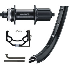 KGS ACHTERWIEL 28 INCH (622) CASSETTE 8-10V CENTERLOCK VELG EN SPAKEN ZWART