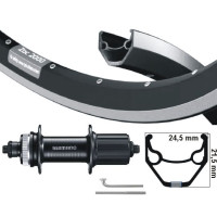 KGS ACHTERWIEL 28 INCH (622) VELG ZWART/ZILVER CENTERLOCK 8-10S