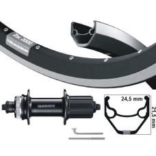 KGS ACHTERWIEL 28 INCH (622) VELG ZWART/ZILVER CENTERLOCK 8-10S
