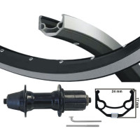 KGS ACHTERWIEL 28 INCH (622) ZWART/ZILVER CASSETTE 8-9 SP UITVAL
