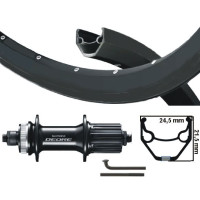 KGS ACHTERWIEL 622 SHIM/RYDE VELG ZWART/ZWART CASS 8/9/10 SPEED UITVAL 