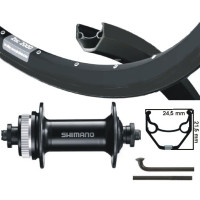 KGS VOORWIEL 28 INCH (622) SPAKEN ZWART VELG ZWART CENTERLOCK UITVAL