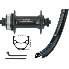 KGS VOORWIEL 28 INCH (622) VELG + SPAAK ZWART CENTERLOCK