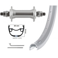 KGS VOORWIEL 28 INCH (622) VELG ZILVER VASTE AS