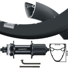 KGS / SHIMANO ACHTERWIEL 28 / 29 INCH ( 622 ) ZWART  8-10 SPEED CENTERLOCK QR UITVAL