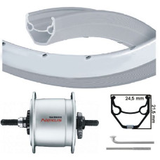 KGS VOORWIEL 28 INCH (622) NAAFDYNAMO RB 6V 3 W VELG ZILVER
