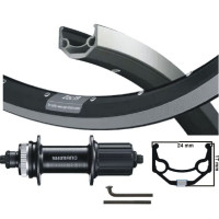 KGS ACHTERWIEL 28 INCH 622 CASSETTE 8-10 SPEED ZAC 19 ZWART/ZILVER CENTERLOCK / V-BRAKE