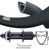 KGS ACHTERWIEL 28 INCH (622) VELG ZWART+ SPAAK RVS CASS CENTERL 8-10 SP