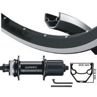 KGS ACHTERWIEL 28 INCH (622) VELG ZWART/ZILVER CASS. 8/9 SPEED UITVAL