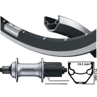 KGS ACHTERWIEL 28 INCH (622) VELG ZWART/ZILVER CASSETTE 8-9 SP UITVAL