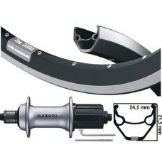 KGS ACHTERWIEL 28 INCH (622) VELG ZWART/ZILVER CASSETTE 8-9 SP UITVAL