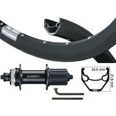 KGS ACHTERWIEL 28 INCH (622) VELG + SPAAK ZW CASS CENTERL 8-10 SP