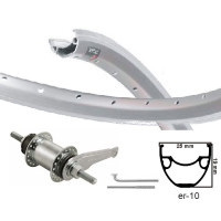 KGS ACHTERWIEL 28 INCH (622) ALU VELG MACH ZILVER VENTURA REMNAAF
