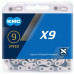 KMC X9 KETTING 1/2X11/128 INCH 114S 9-SPEED ZILVER/GRIJS IN DOOSJE