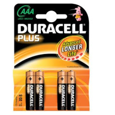 DURACELL BATTERIJ PLUS POWER MINI PENLITE LR03/AAA PER 6 OP KAART