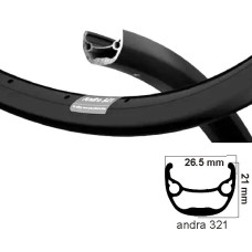 RYDE VELG ANDRA 321 26X1.75 (559) DISC 32G 6.5 MAT ZWART RYDE VELG ANDRA 321 26X1.75 (559) DISC 32G 6.5 MAT ZWART