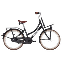 BIKEFUN LOAD 20LMD180 20 INCH REMNAAF MEISJES MAT ZWART MET ACHTERDRAGER
