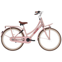 BIKEFUN LOAD 24LMD530 24 INCH NEXUS 3 REMNAAF MEISJES MAHOGANY MAT ROZE MET ACHTERDRAGER