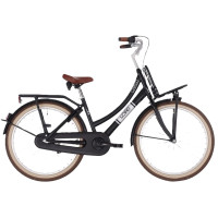 BIKEFUN LOAD 26LMD180 26 INCH NEXUS 3 REMNAAF MEISJES MAT ZWART MET ACHTERDRAGER