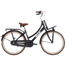 BIKEFUN LOAD 26LMD180 26 INCH NEXUS 3 REMNAAF MEISJES MAT ZWART MET ACHTERDRAGER