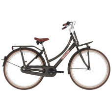 BIKEFUN LOAD 26LMD197 26 INCH NEXUS 3 MEISJES RN KAKI GREEN MAT MET ACHTERDRAGER