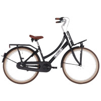BIKEFUN LOAD 24LMD180 24 INCH NEXUS 3 REMNAAF MEISJES MAT ZWART MET ACHTERDRAGER