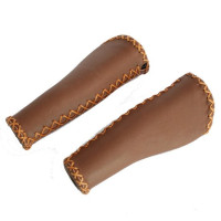 VELO HANDVAT LEER VLEUGELMODEL 2X135MM BRUIN MET SCHROEF OP KAART