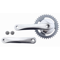 VINTY CRANKSET 38 TANDS 1/8 170MM MET DISC ZILVER VINTY CRANKSET 38 TANDS 1/8 170MM MET DISC ZILVER