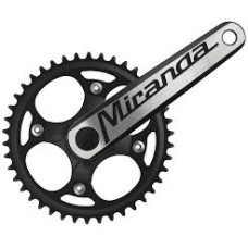 MIRANDA CRANKSET BETA1R PLUSF 48 TANDS 3/32 BLAD STAAL CRANK ALU ZWART