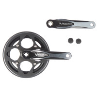 MIRANDA ALFA 1R+ CRANKSET 44 TANDS 3/32-1/8 ZWART/ZILVER BETA MET KETTINGRAND