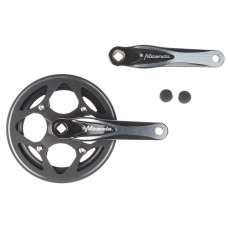 MIRANDA ALFA 1R+ CRANKSET 44 TANDS 3/32-1/8 ZWART/ZILVER BETA MET KETTINGRAND