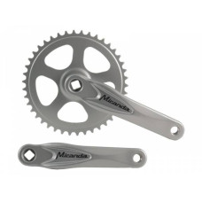 MIRANDA CRANKSET ALU ZILVER 46 TANDS  3/32 + 1/8 OEM