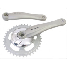 MIRANDA CRANKSET ALFA 1 38 TANDS ALU NEXUS 91 MM DISK ( GAZELLE ) ZILV