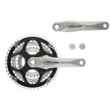MIRANDA CRANKSET 22/32/42T ALUMINIUM 7/8 SPEED ZILVER VLAK +0 MM OEM