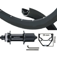 KGS ACHTERWIEL 28 INCH (622) VELG + SPAAK ZWART CASS CENTERL 8-10 SP