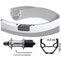KGS ACHTERWIEL 28 INCH (622) VELG ZILVER 8-10 SPEED UITVAL