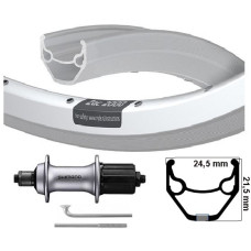 KGS ACHTERWIEL 28 INCH (622) VELG ZILVER 8-10 SPEED UITVAL