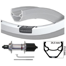 KGS ACHTERWIEL 28 INCH (622) VELG ZILVER CASSETTE 8/9 SPEED UITVAL
